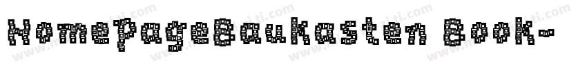 HomepageBaukasten Book字体转换
